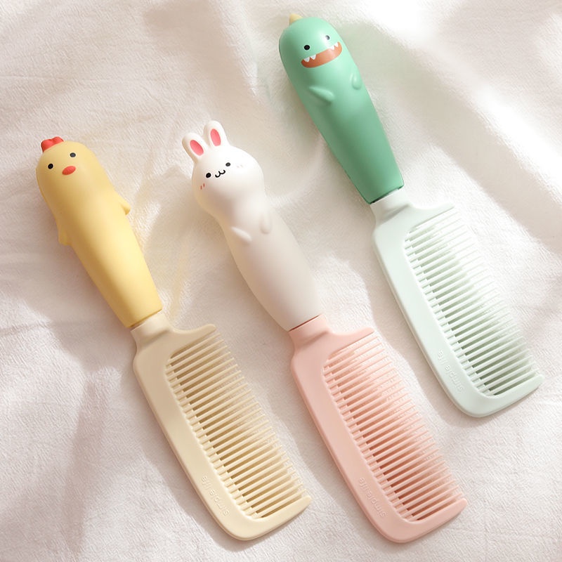 Lược Nhựa Cầm Tay Họa Tiết Hoạt Hình Tạo Kiểu Tóc Mượt Cho Nữ