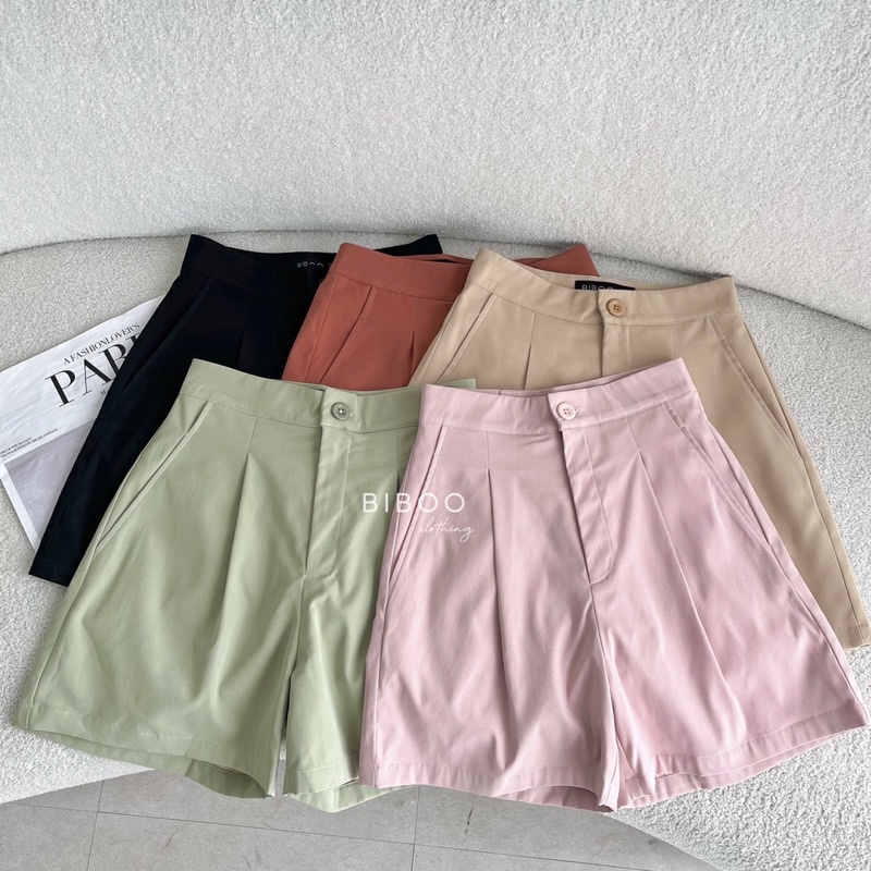 BIBOO - Quần short ngắn xếp ly form dáng trẻ trung năng động PLEATED SHORTS