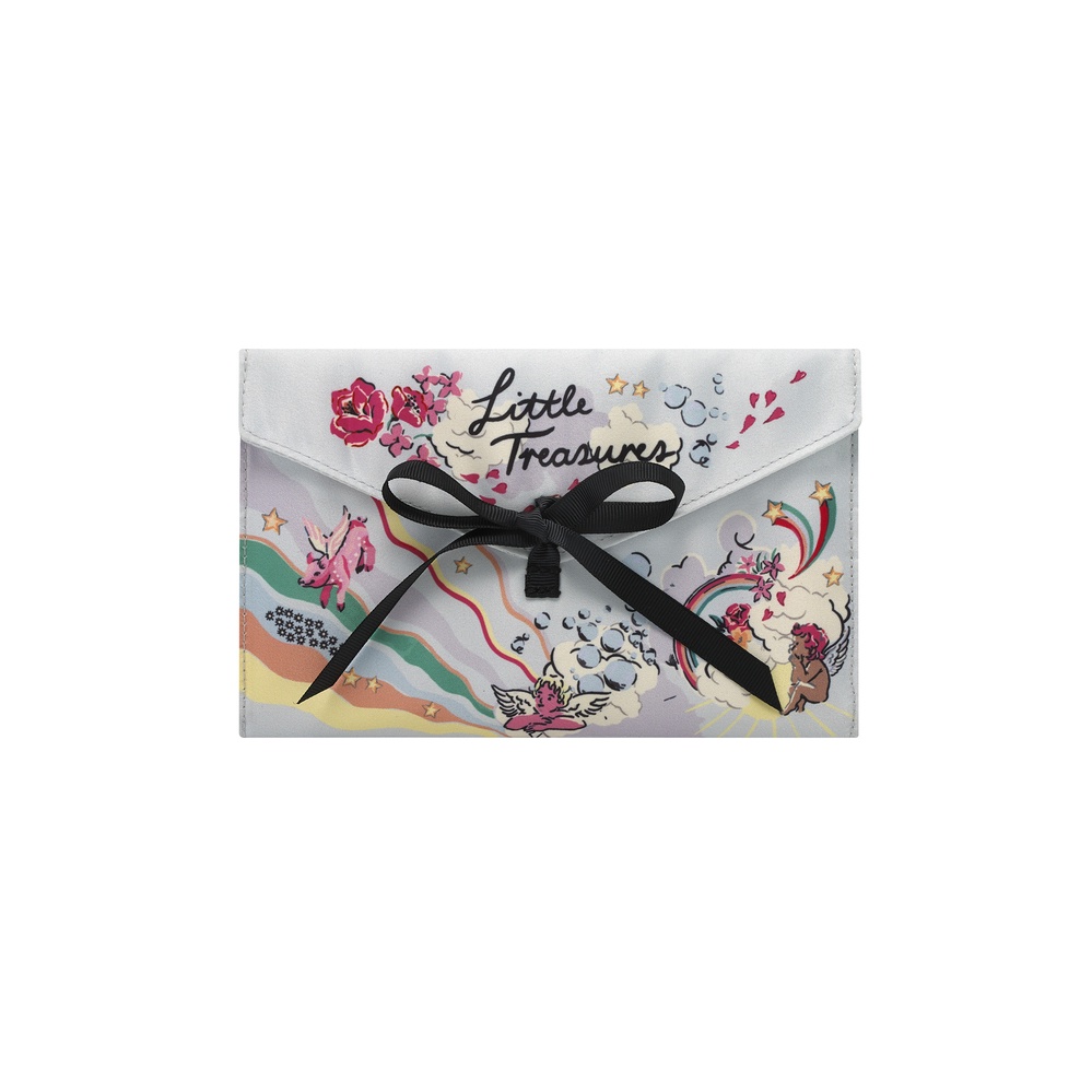Cath Kidston - Ví nữ/Recycled Satin Envelope Pouch - Friendship Pouch - Lilac/Grey -1042412