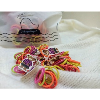 Set 100 thun cột tóc cầu vồng size baby