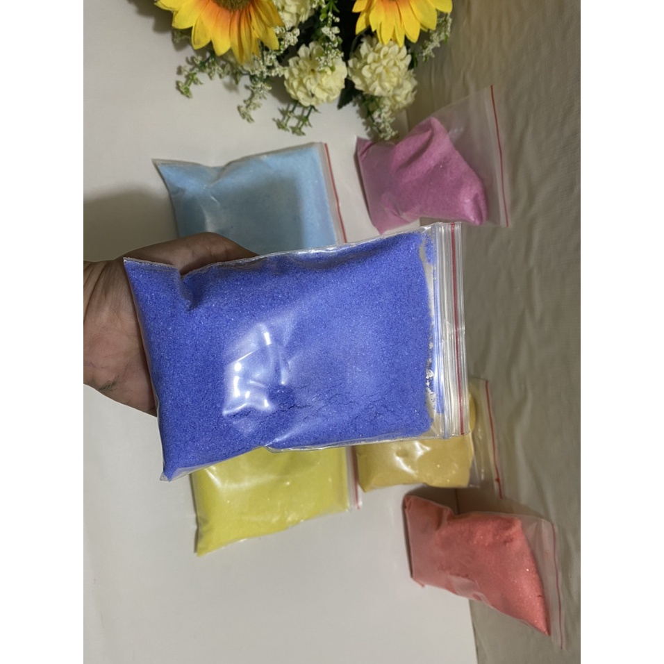 Cát màu an toàn cho bé làm thủ công, chơi bàn ánh sáng, chơi tranh cát gói 300gr