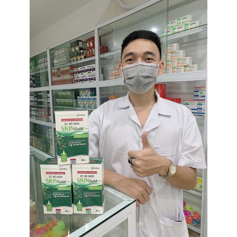 Xịt hôi nách SKIN GOLD Tri hôi nách, khử mùi cơ thể, giảm tiết mồ hôi, giúp vùng nách luôn khô thoáng sạch se