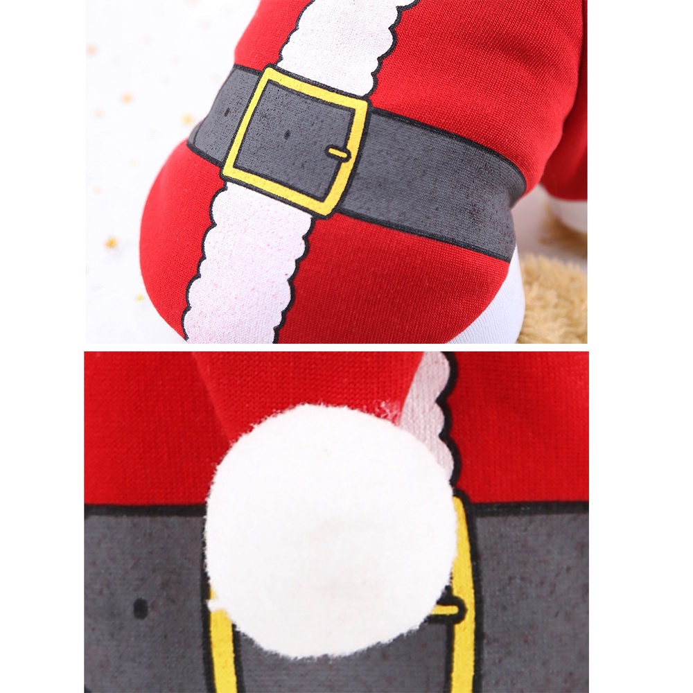 Áo lót lông cừu họa tiết ông già noel người tuyết Giáng Sinh dành cho chó mèo