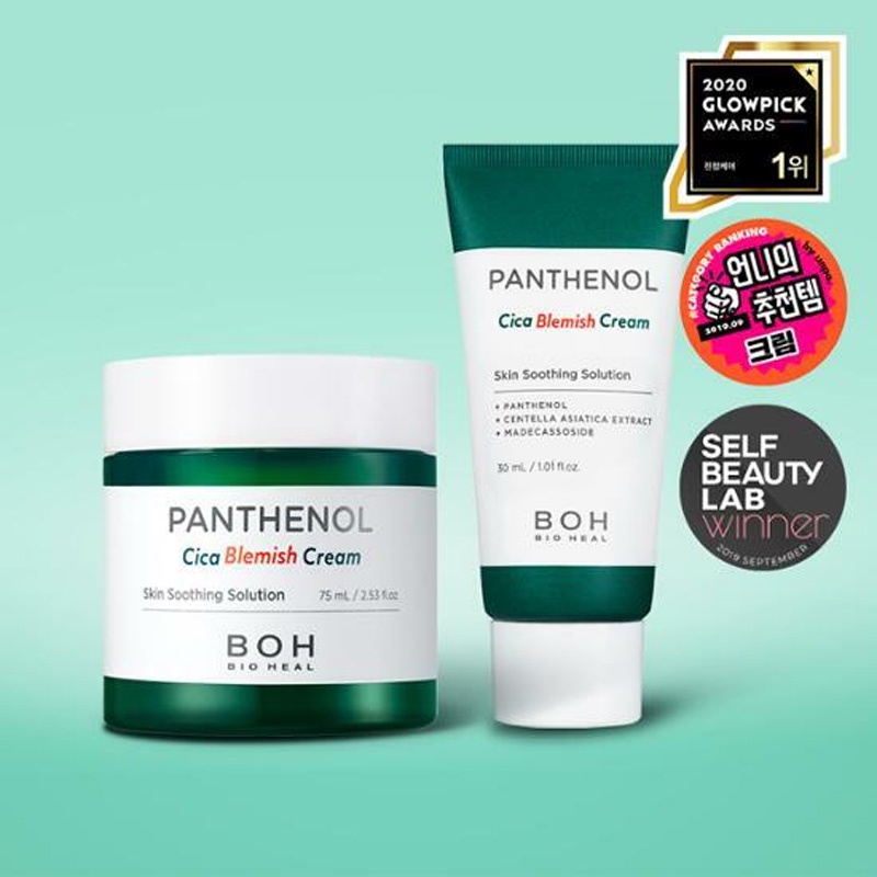 Kem làm mờ vết thâm BIO HEAL BOH Panthenol Cica 75ml và kem dưỡng ẩm 30ml dành cho làn da