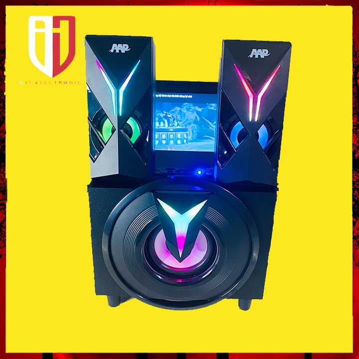 Loa Máy Vi Tính Laptop Bluetooth Để Bàn Có Dây Đèn Led Chính Hãngg 2.1 AAP E009 Loa Pc Gaming