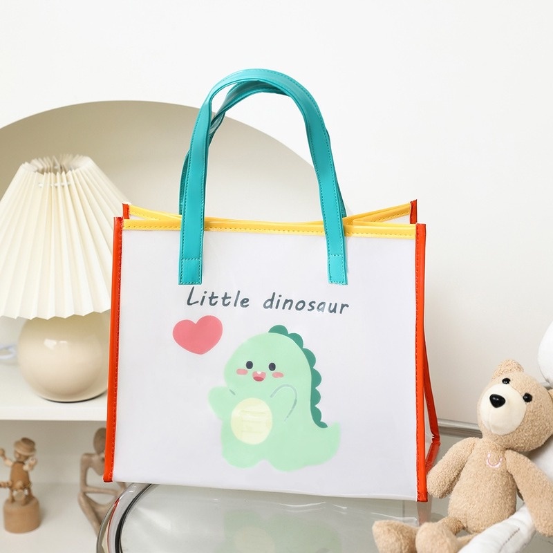 Túi tote Nhựa PVC Trong Suốt Chống Thấm Nước Họa Tiết Hoạt Hình