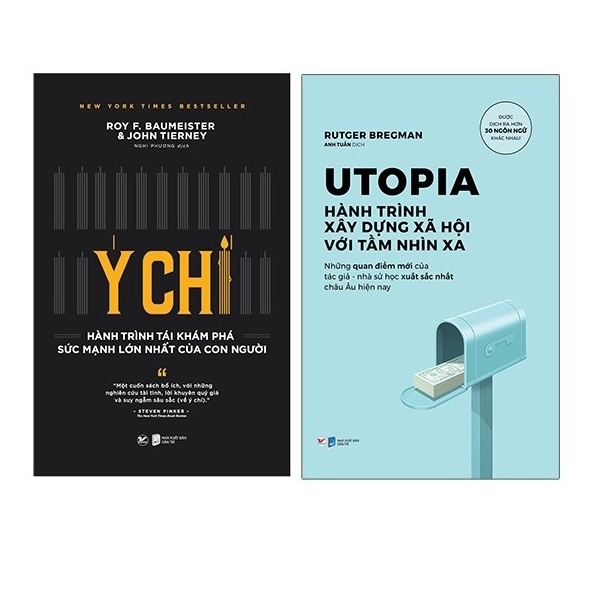 Sách Combo Ý Chí - Hành Trình Tái Khám Phá Sức Mạnh Lớn Nhất Của Con Người + Utopia Hành Trình Xây Dựng Xã Hội Với Tầm N