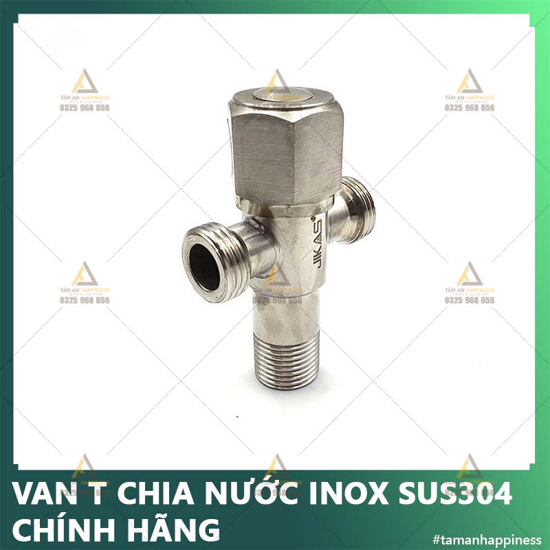 Van Chia Giảm Áp, Van Chữ T, T chia bồn cầu, Khóa 2 Đường Nước Inox SUS 304, Không Gỉ Sét, Bảo Hành 1 năm