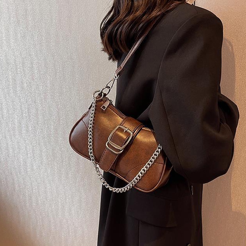 Túi đeo dưới cánh tay Hình Vuông Cỡ Nhỏ Phong Cách Phương Tây Dễ Phối Đồ Thời Trang Cho Nữ