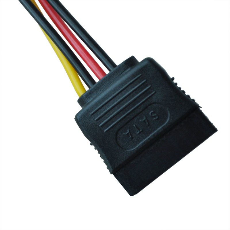 Dây cáp chuyển đổi 1 khe cắm SATA ra 2 đầu cắm SATA 15cm