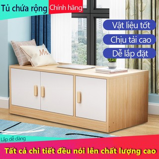 Tủ gỗ thấp kê cửa sổ, ban công , dọc tường nhiều ngăn có cánh cửa tiện lợi đa chức năng FU208