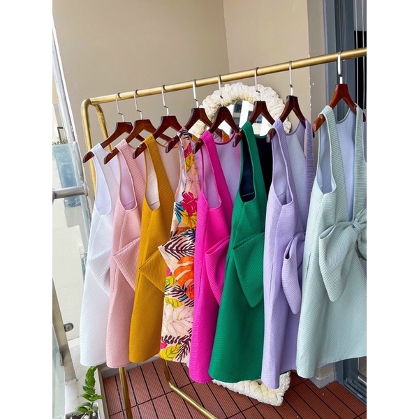 ➖Đầm suông baby doll nơ lưng xinh xỉu ạ 🍃