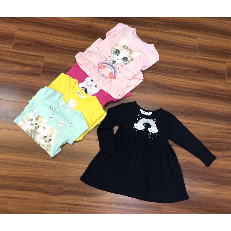 Váy HM cotton bé gái 2-10 tuổi