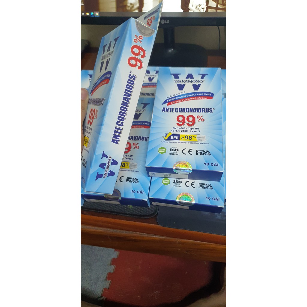KHẨU TRANG Y TẾ WAKAMONO – (4 Lớp, Hộp 10 Cái) | BigBuy360 - bigbuy360.vn