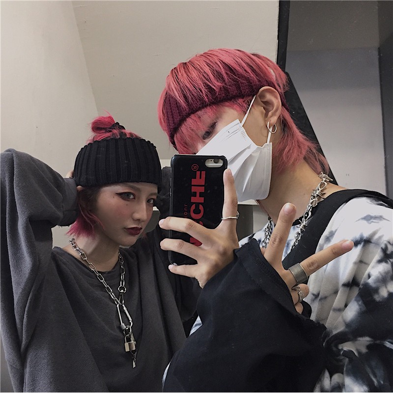 Băng đô dệt kim phong cách Harajuku Hip Hop đường phố Hàn Quốc cho nam nữ 1610007