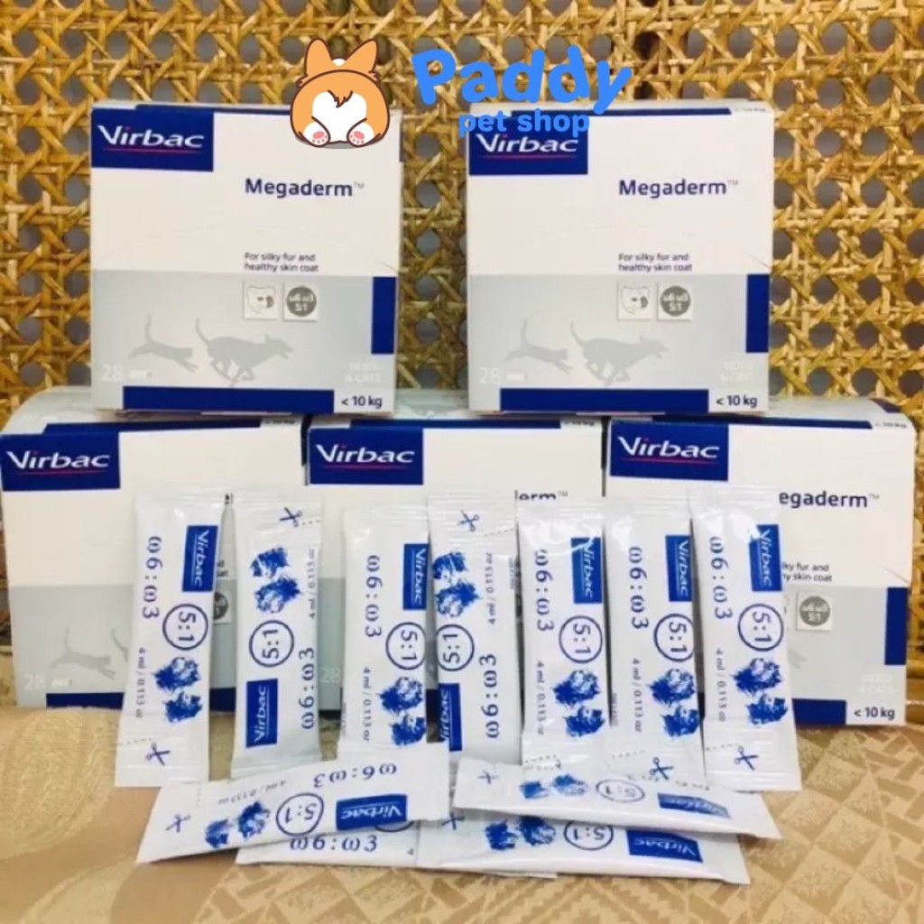 Gel Dưỡng Lông &amp; Da Cho Chó Mèo Virbac Megaderm (4ml)