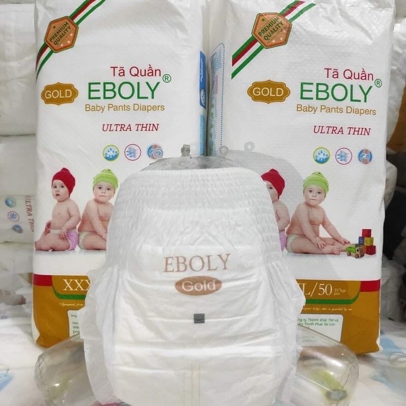 Tã quần/dán Eboly M/100 L/100 Xl/100 Xxl/100 Xxxl/100