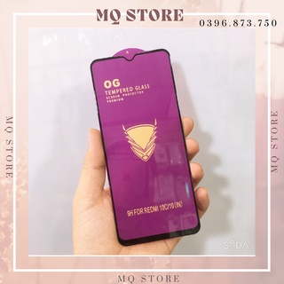 Cường lực Xiaomi Redmi 10C/ 12C full màn hình hiệu OG tím, viền mỏng, hàng chuẩn