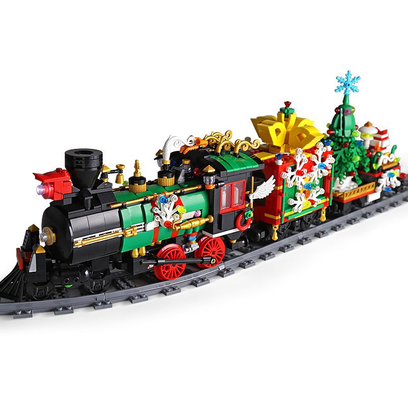 （CÓ SẴN）Đồ chơi lắp ráp mô hinh Merry Christmas Mould king 12012 Đoàn Tàu Lửa đón giáng sinh có điều khiển từ xa