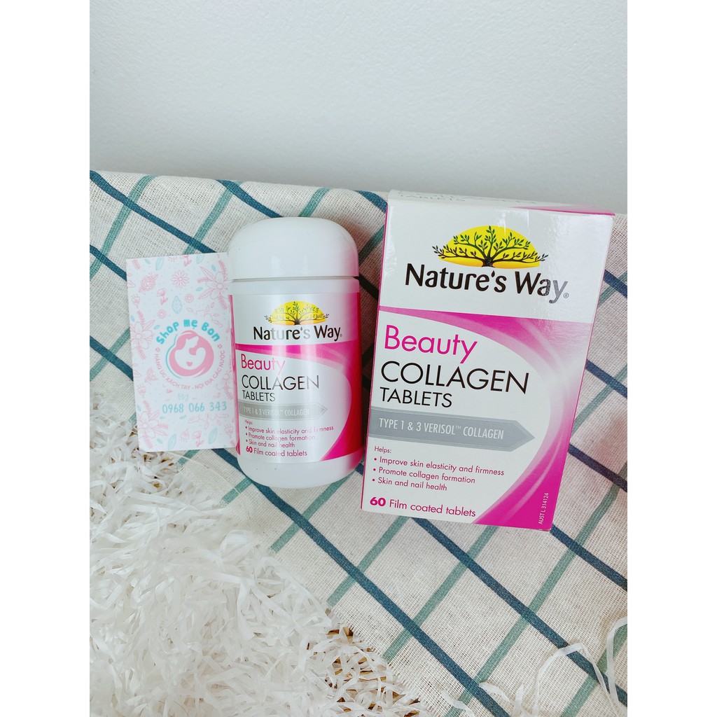 Collagen viên Nature's Way Beauty Collagen Booster 60 viên - Xuất xứ Úc