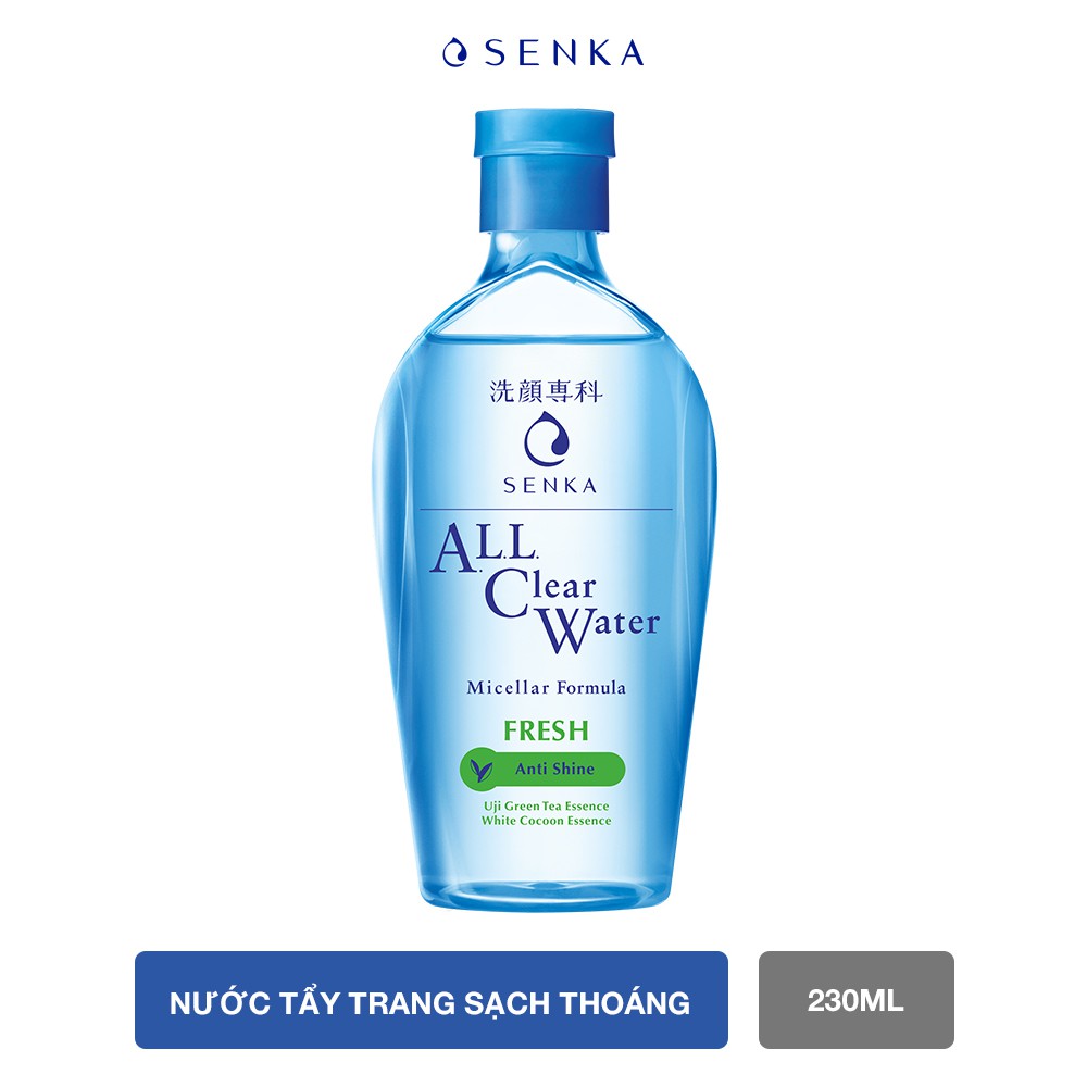 Nước tẩy trang Senka All Clear Water Fresh 230ml (xanh)