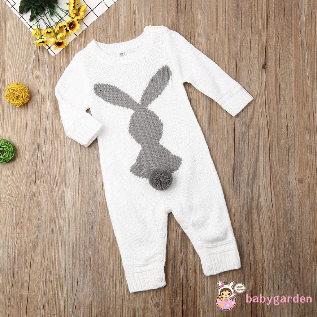 Áo liền quần tay dài trang trí hình chú thỏ đáng yêu dành cho bé