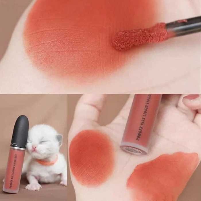 Son kem lì MAC 998 Sorry Not Sorry Màu Cam Cháy siêu hot, son Mac Powder Kiss Liquid chính hãng date xa