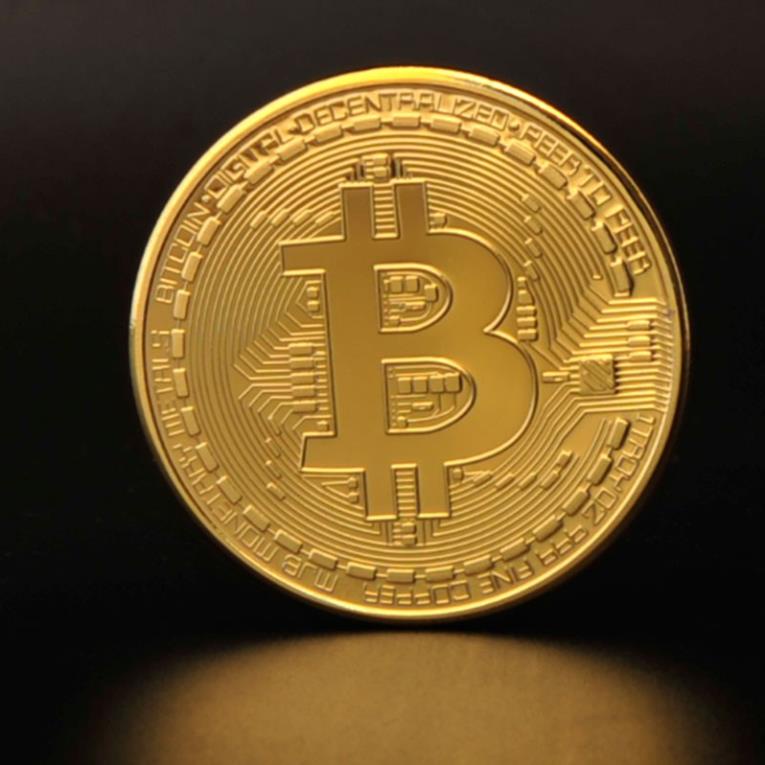 Đồng Xu Bitcoin Mạ Vàng 24K