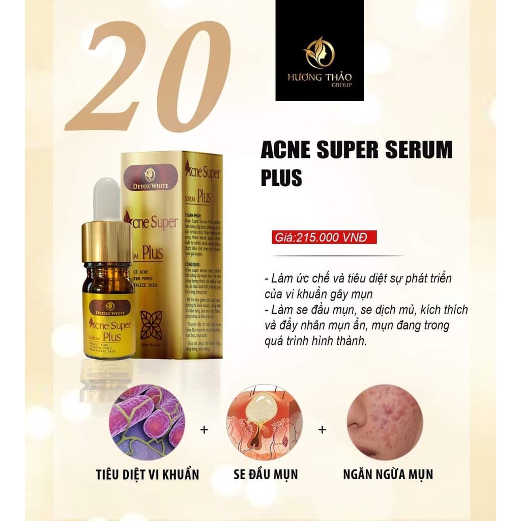 Serum  Mụn Đông Y, Detox White Acne Super Serum
