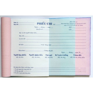 Combo 10 Cuốn Phiếu Thu, Phiếu chi 3 Liên (150 tờ)