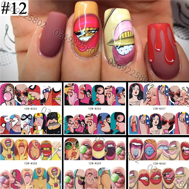 Sticker nước cực chất, cực ngầu, cực cá tính trang trí móng