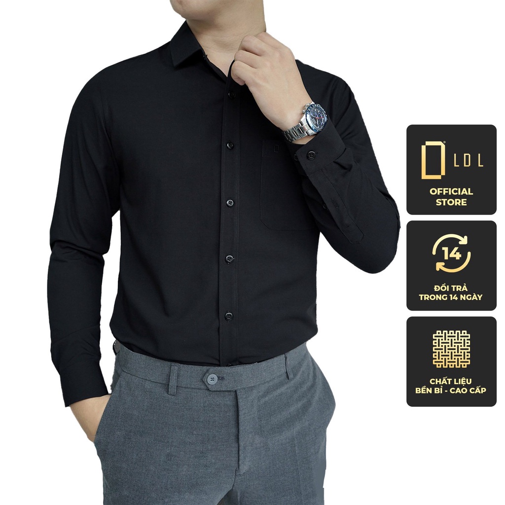 Áo sơ mi nam dài tay trơn phong cách hàn quốc chất liệu bamboo hạn chế nhăn nhàu, thấm hút mồ hôi nhiều màu LDL - LT