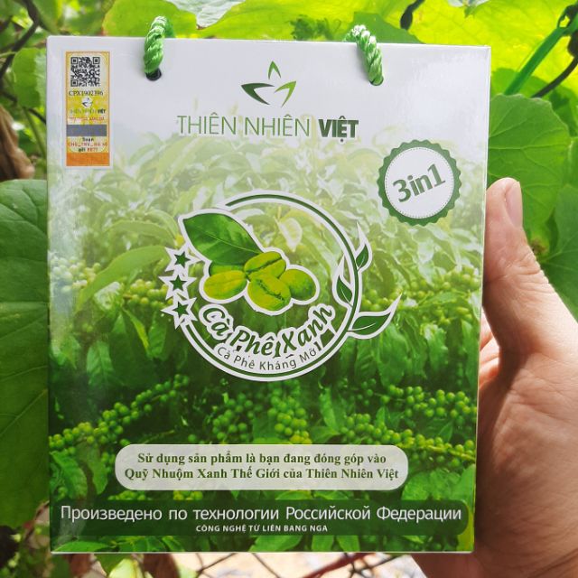 Combo 5 hộp Cà Phê Xanh kháng mỡ 10 gói tem chính hãng