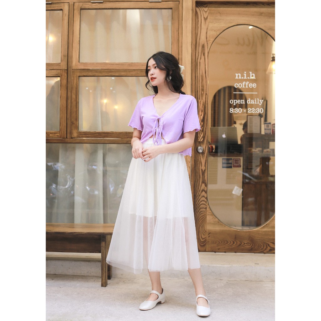 Chân váy nữ đi chơi nathy skirt  thiết kế trong ngắn ngoài dài caocaobycaochen 2 màu đen trắng có bigsize