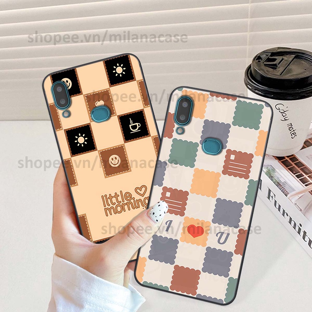 Ốp Samsung A10s caro họa tiết nhiều màu sắc siêu đẹp thời trang cá tính