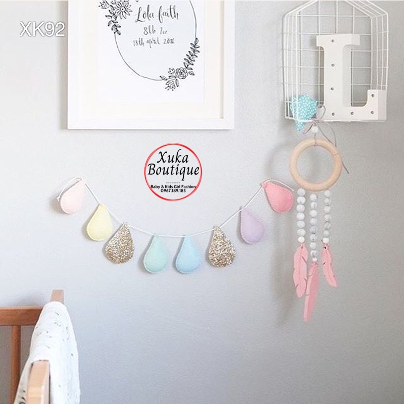 Phụ Kiện Trang Trí Phòng Cho Bé - Dây Treo Tường Hình Giọt Nước