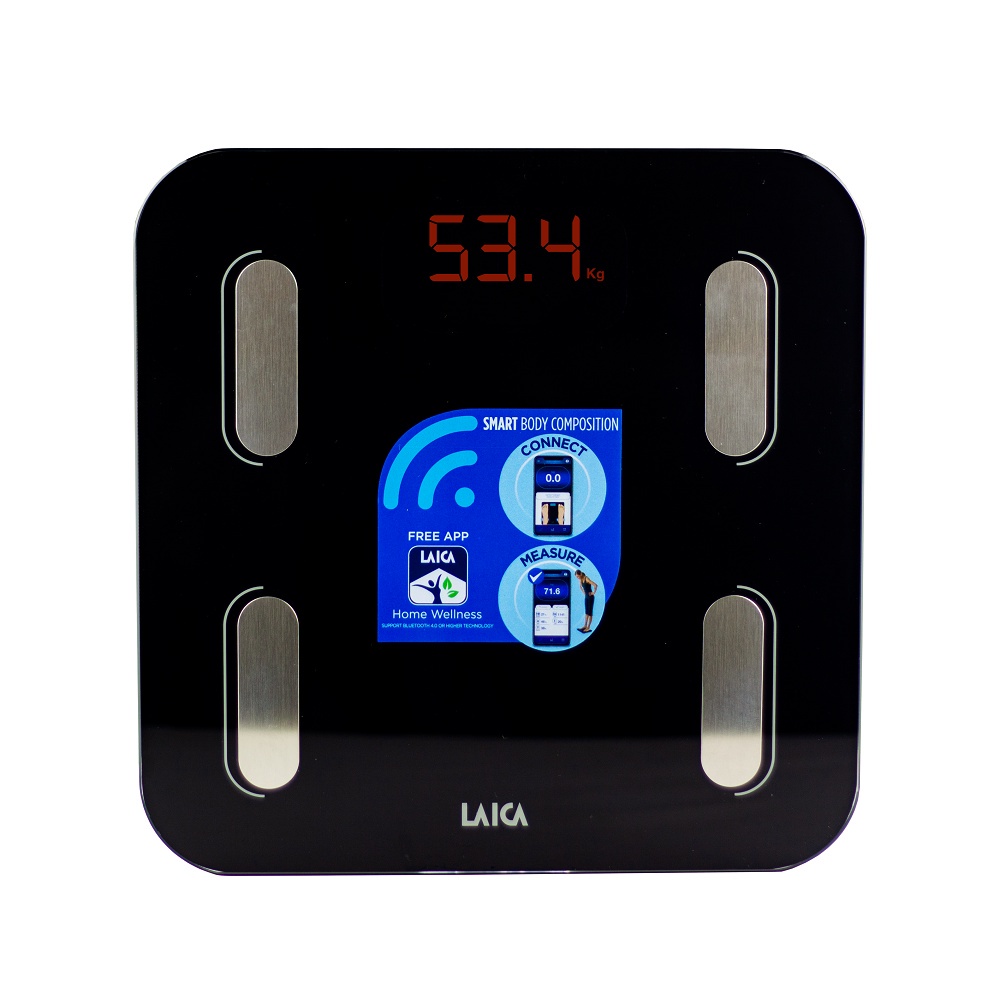 Cân điện tử sức khỏe thông minh Laica PS7015 - Cân đo 6 chỉ số