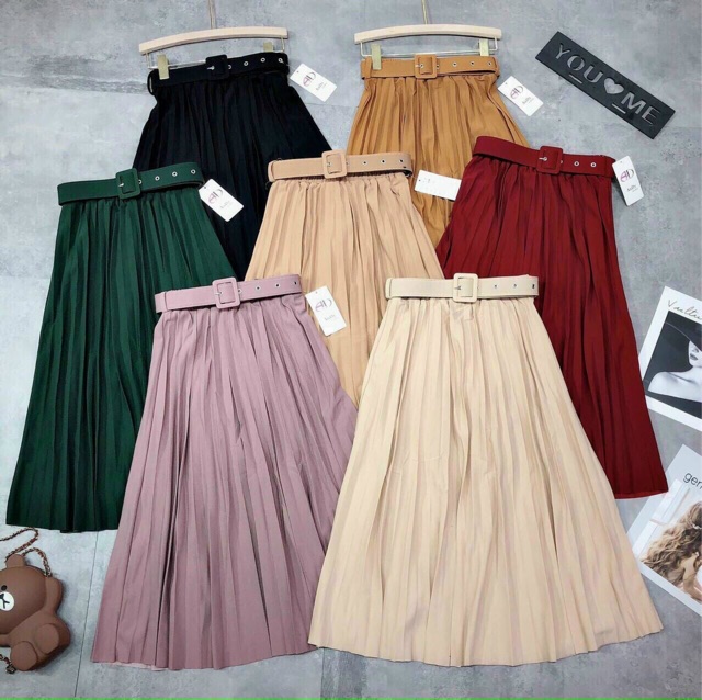 Chân váy midi xếp ly hàng đẹp Quảng Châu | BigBuy360 - bigbuy360.vn