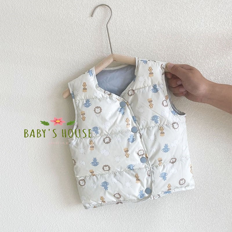 Áo phao gile lông vũ siêu nhẹ họa tiết đáng yêu cho bé AK03 - Baby House