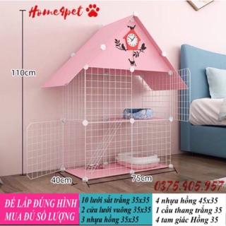 [ RẺ VÔ ĐỊCH ]QUÂY CHUỒNG LẮP GHÉP CHUỒNG CHO CHÓ, MÈO, THỎ, RÙA CẠN {TẶNG KÈM BÚA GÕ, DÂY RÚT NHỰA}
