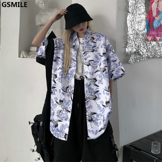 Áo Thun Tay Ngắn Dáng Rộng Phong Cách Harajuku Hàn Quốc