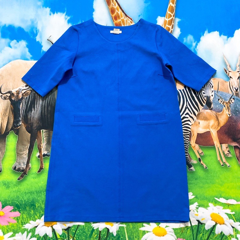 Size M đầm thun Umi xanh biển đậm tay ngắn | BigBuy360 - bigbuy360.vn