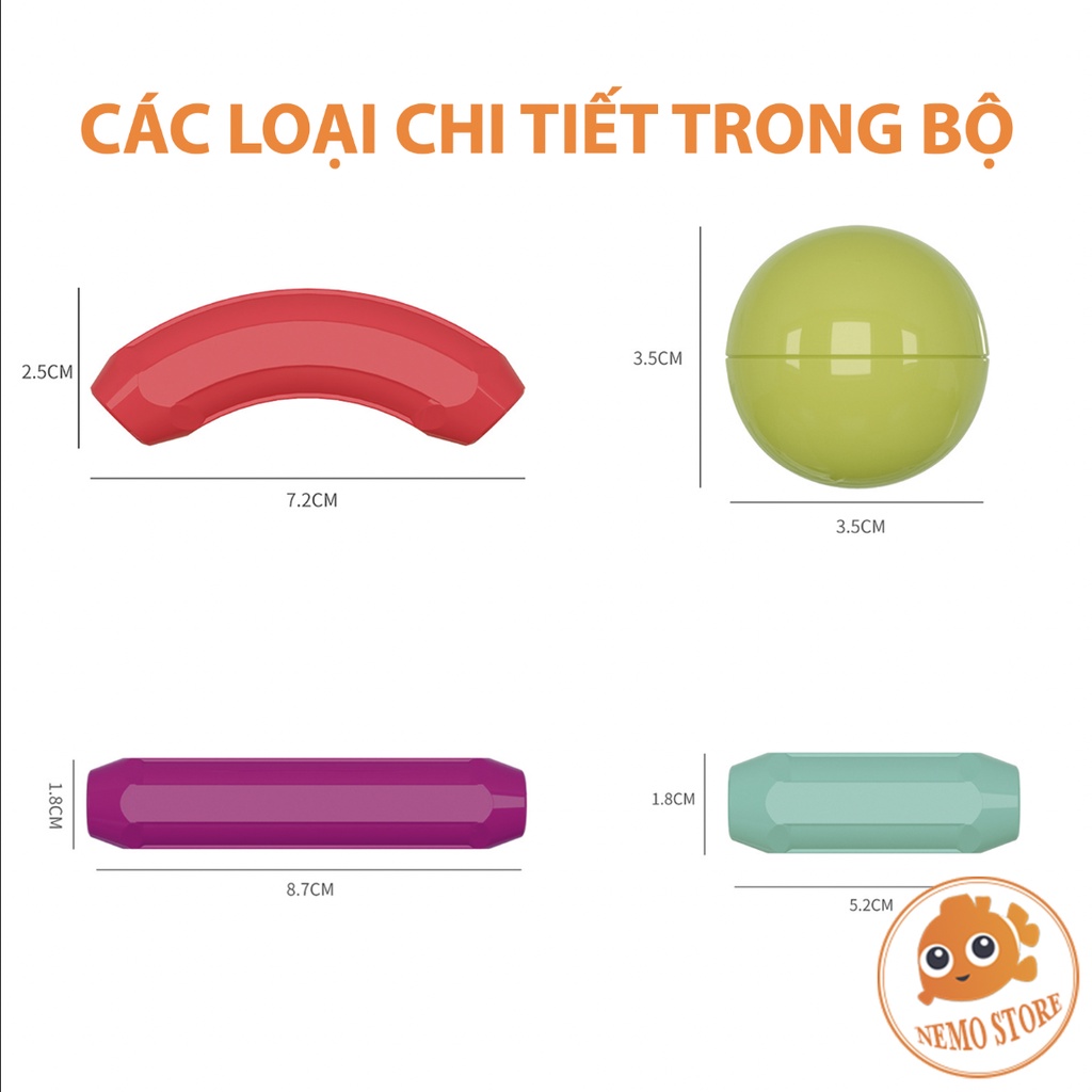 Bộ đồ chơi xếp hình nam châm cho bé - Đồ chơi phát triển trí tuệ Nemo Store