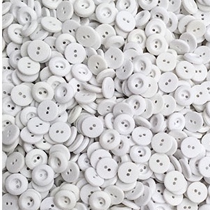 Nút áo, cúc áo sơmi trắng nhám 2 lỗ NN480 - 1cm