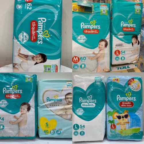 Bỉm Pampers ❤ Quần Giữ Dáng ❤️ Mới Gói Cực Đại M74/L68/XL62/XXL56