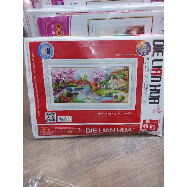 Tranh thêu chữ thập phong cảnh 88809 (KT: 75 x 40 cm)