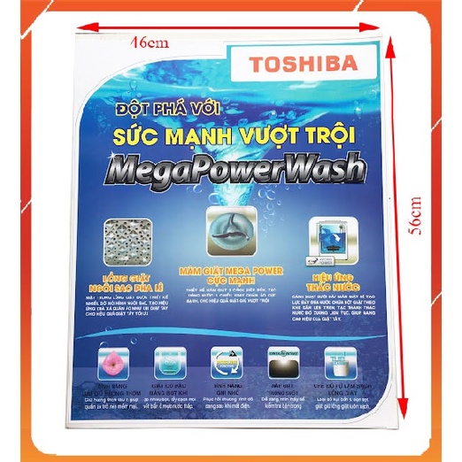 Miếng dán máy giặt Toshiba [BẢN ĐẸP, SẮC NÉT] Tem dán máy giặt Toshiba