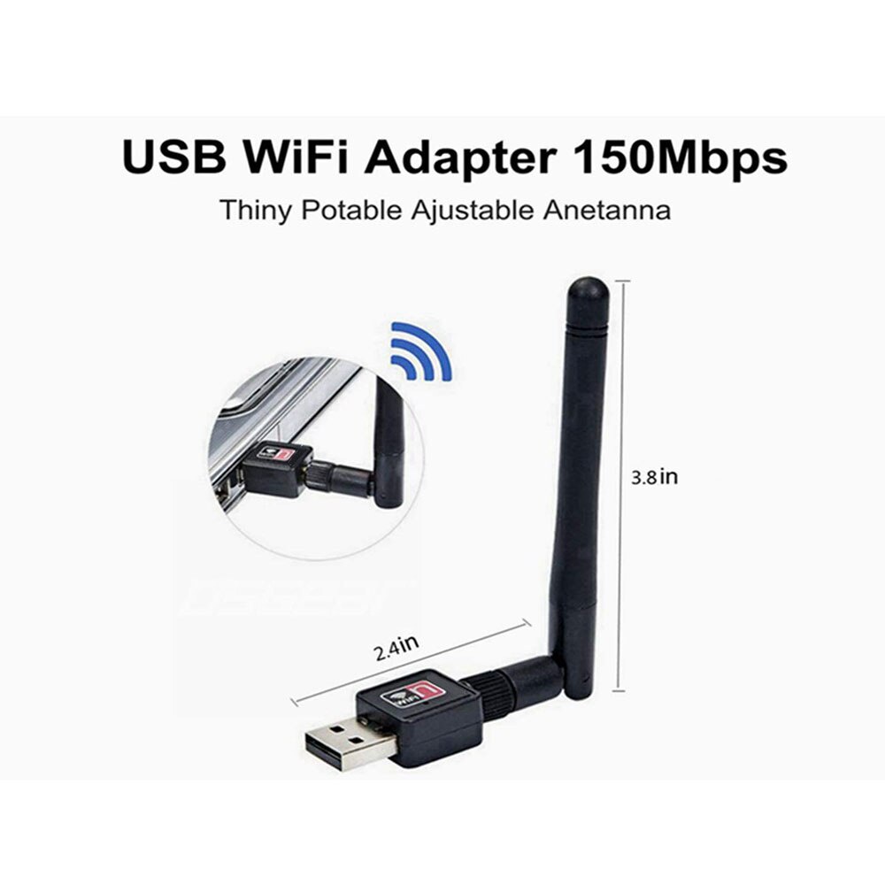 Bộ điều hợp kết nối wifi MT7601 /RTL8188 Voor Pc USB2.0 2dB 2.4G chuyên dụng
