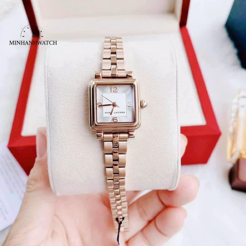 Đồng hồ nữ dây thép mặt vuông mini Marc Jacobs MJ3530