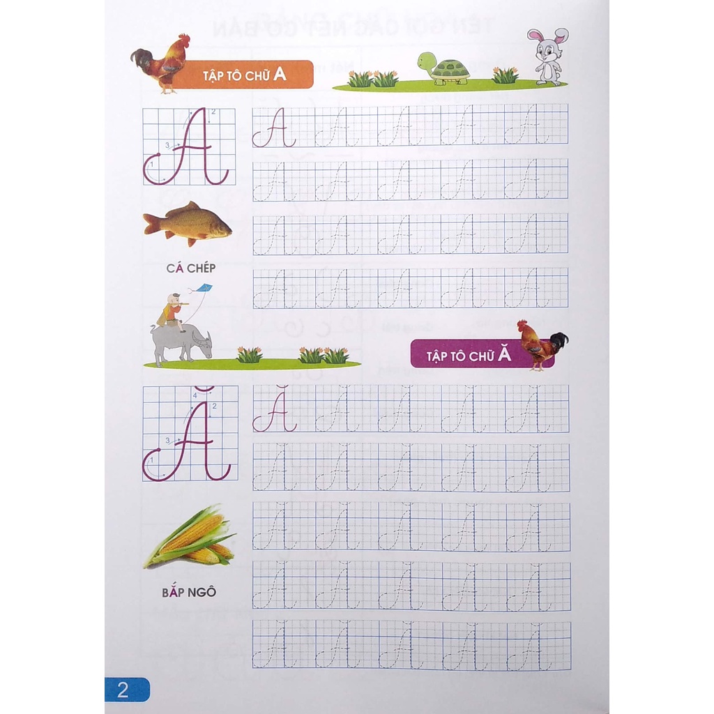 Sách Chuẩn Bị Cho Bé Vào Lớp 1 - Tô Chữ Hoa (Dành Cho Bé 4-6 Tuổi)